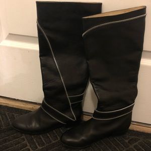 Michael Kors Leather Knee High Boots
